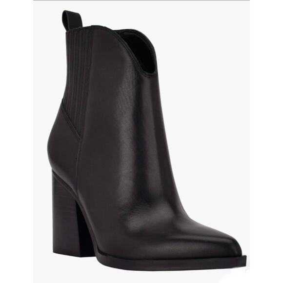 Marc Fisher Ommie Black Block Heel Ankle Bootie 9 New - Picture 2 of 10